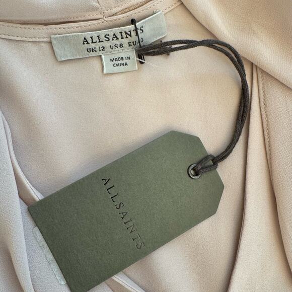 All Saints Sleeveless Cathea Shift Wrap Dress 8 NWT - Picture 8 of 15